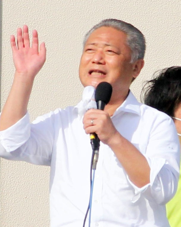 日本維新の会の馬場代表＝２０２２年６月、船橋市