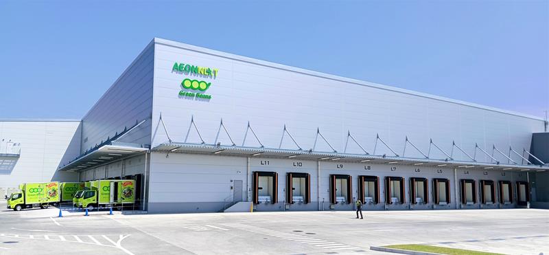 新ネットスーパー「グリーンビーンズ」の核になる物流施設＝１０日、千葉市緑区