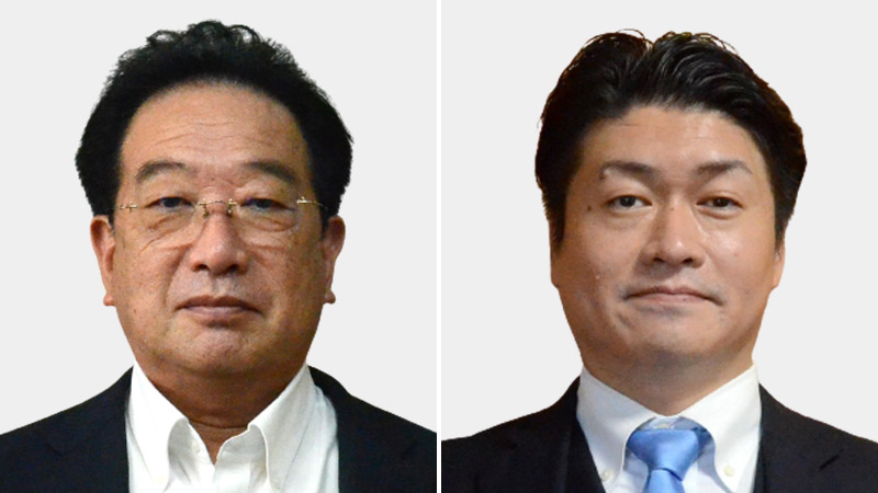 （左から届け出順）浅岡厚氏、松田亘氏