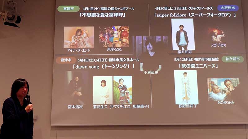 「LIVE ART」を説明する小林さん=9日、東京都中央区の東京ミッドタウン八重洲