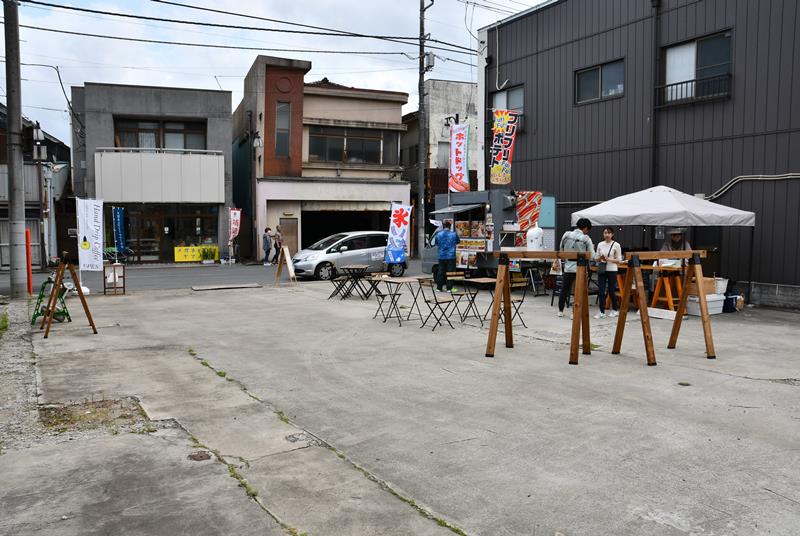 佐原の町並みで実証実験が行われている「下宿サイクルパーク」=香取市