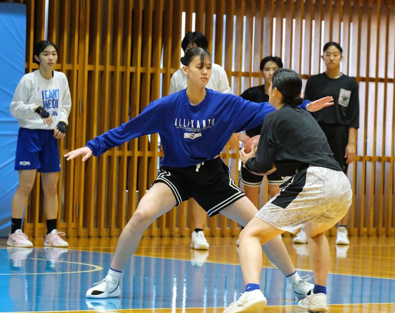 練習に励む昭和学院の選手たち＝市川市