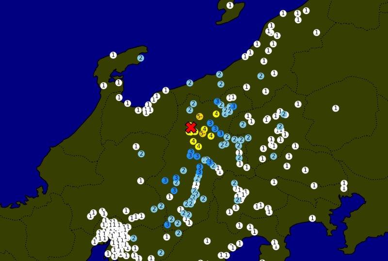 震度分布図