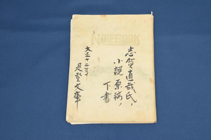 我孫子市内の個人宅から見つかった「暗夜行路」の草稿=27日、同市役所